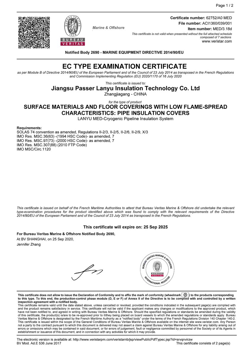 BV MED Certificate